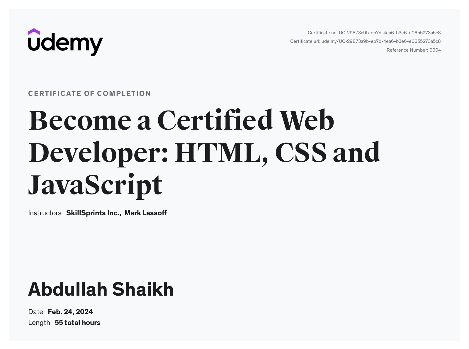 Become a Certified Web Developer: HTML, CSS and JavaScript